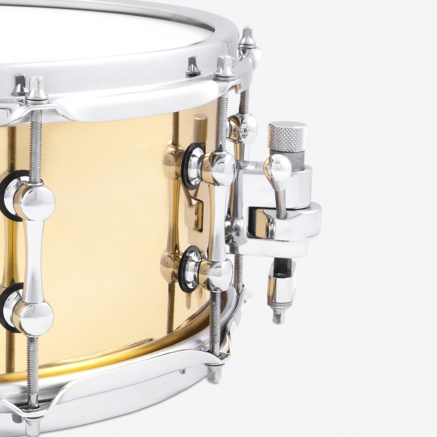 Bell Brass Snare Drum with Chrome Trick Throw Off