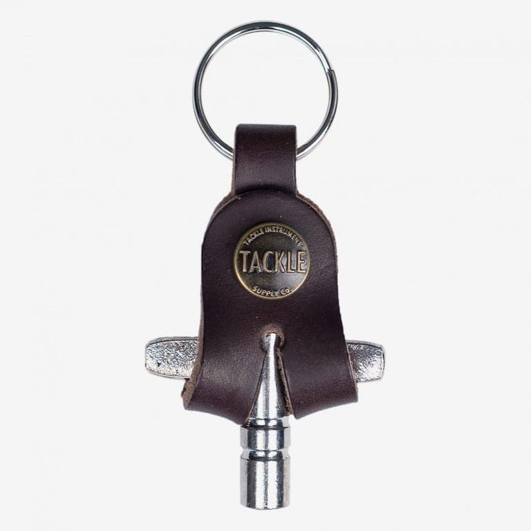 Tackle Instrument Supply Co. Mahogany Leather Drum Key