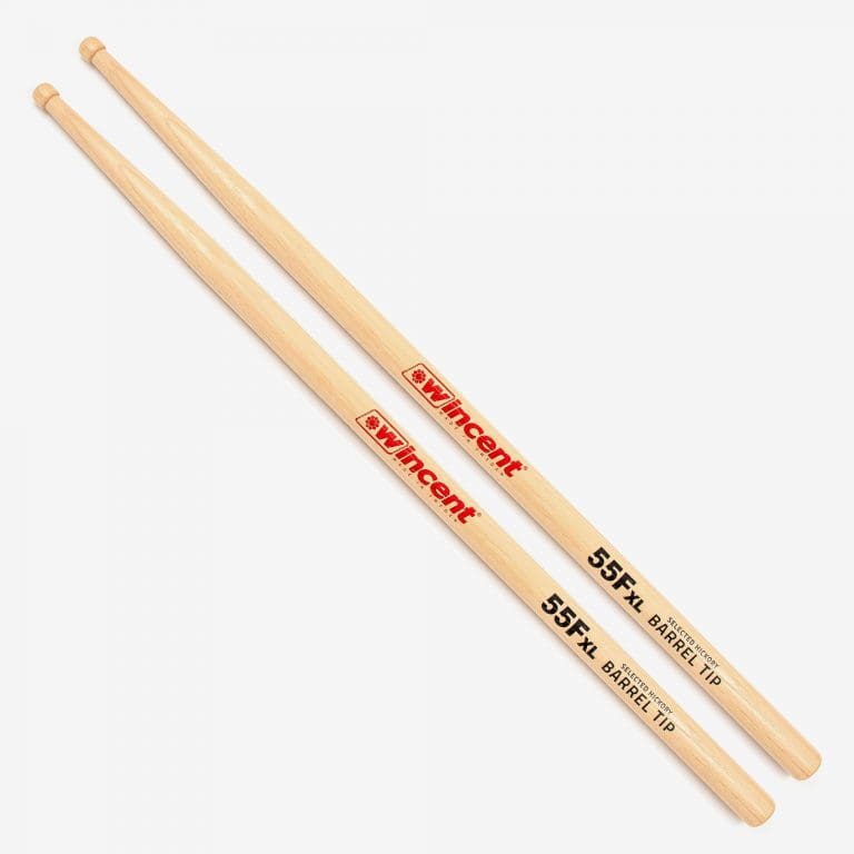 Wincent Drumsticks Hickory Barrel Tip Extra Reach Drumsticks