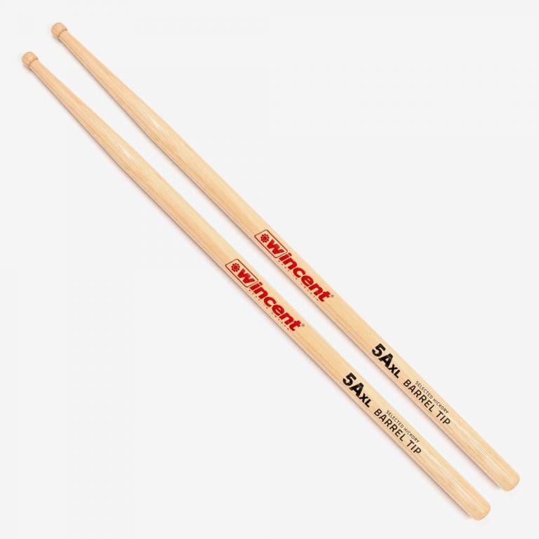 Wincent Drumsticks Hickory Barrel Tip Extra Reach Drumsticks