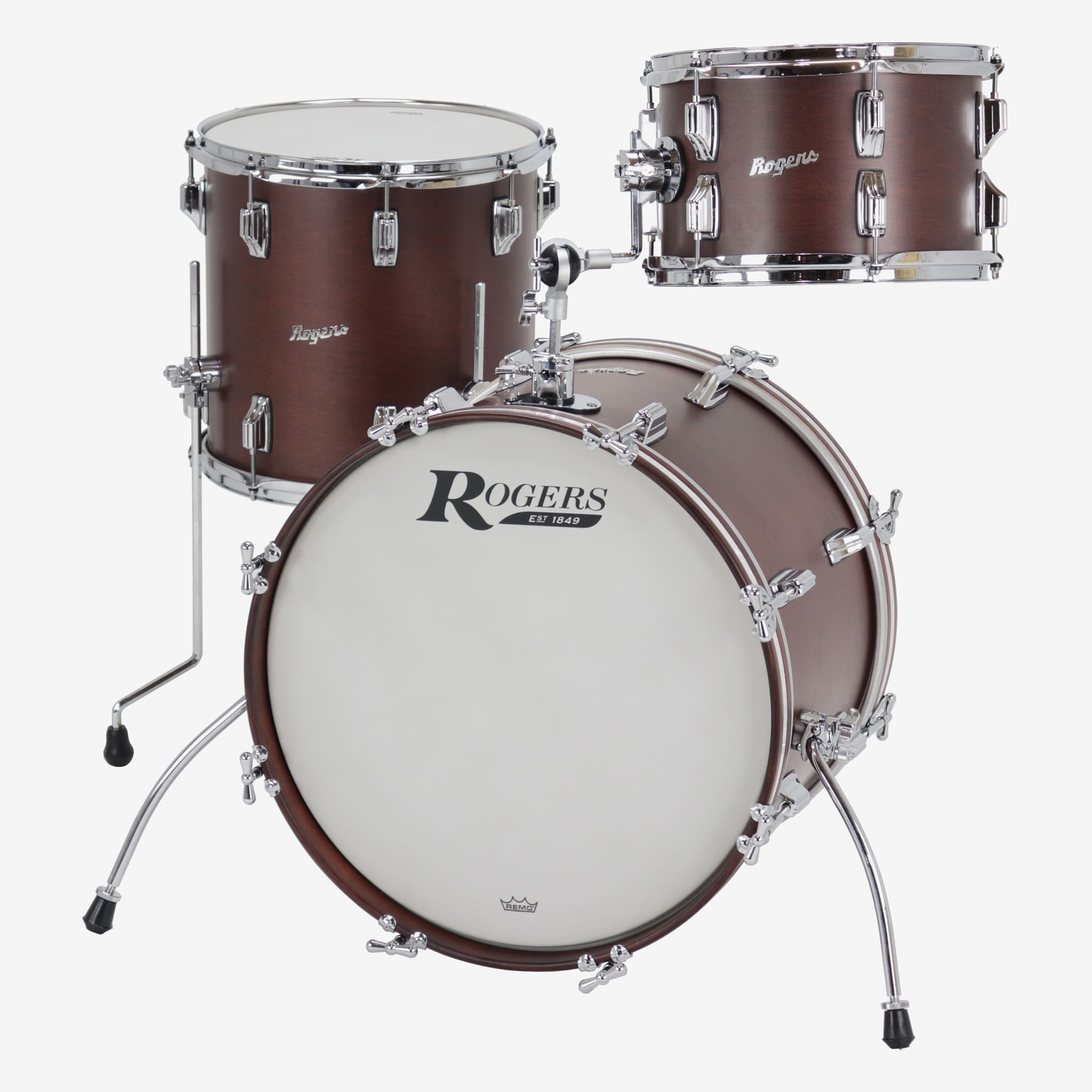 Rogers Drums Satin Dark Mahogany Cleveland 3-Piece Shell Pack