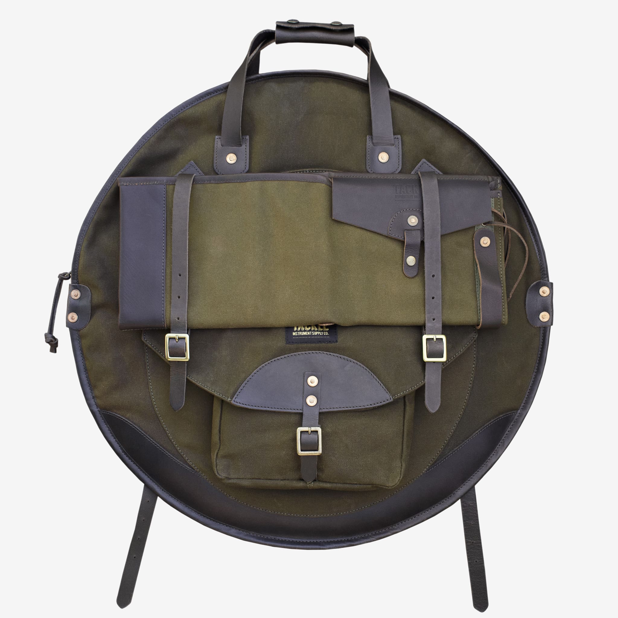 Tackle Instrument Supply Co Waxed Canvas Backpack Cymbal Case in