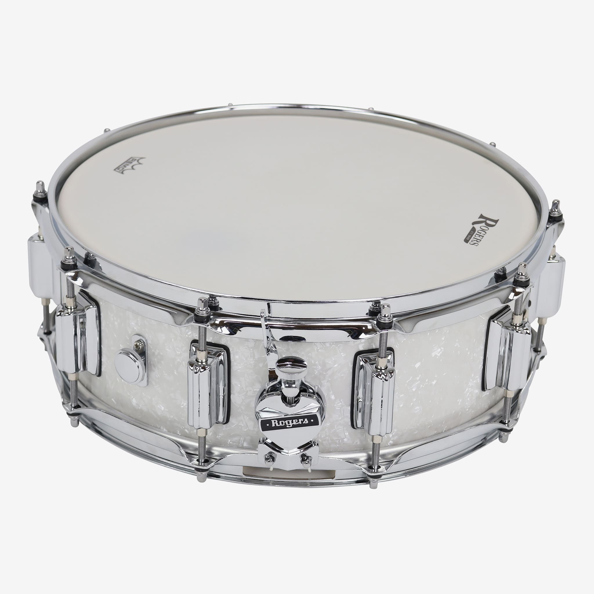 Rogers Drums White Marine Pearl SuperTen Snare Drum | Big Bang